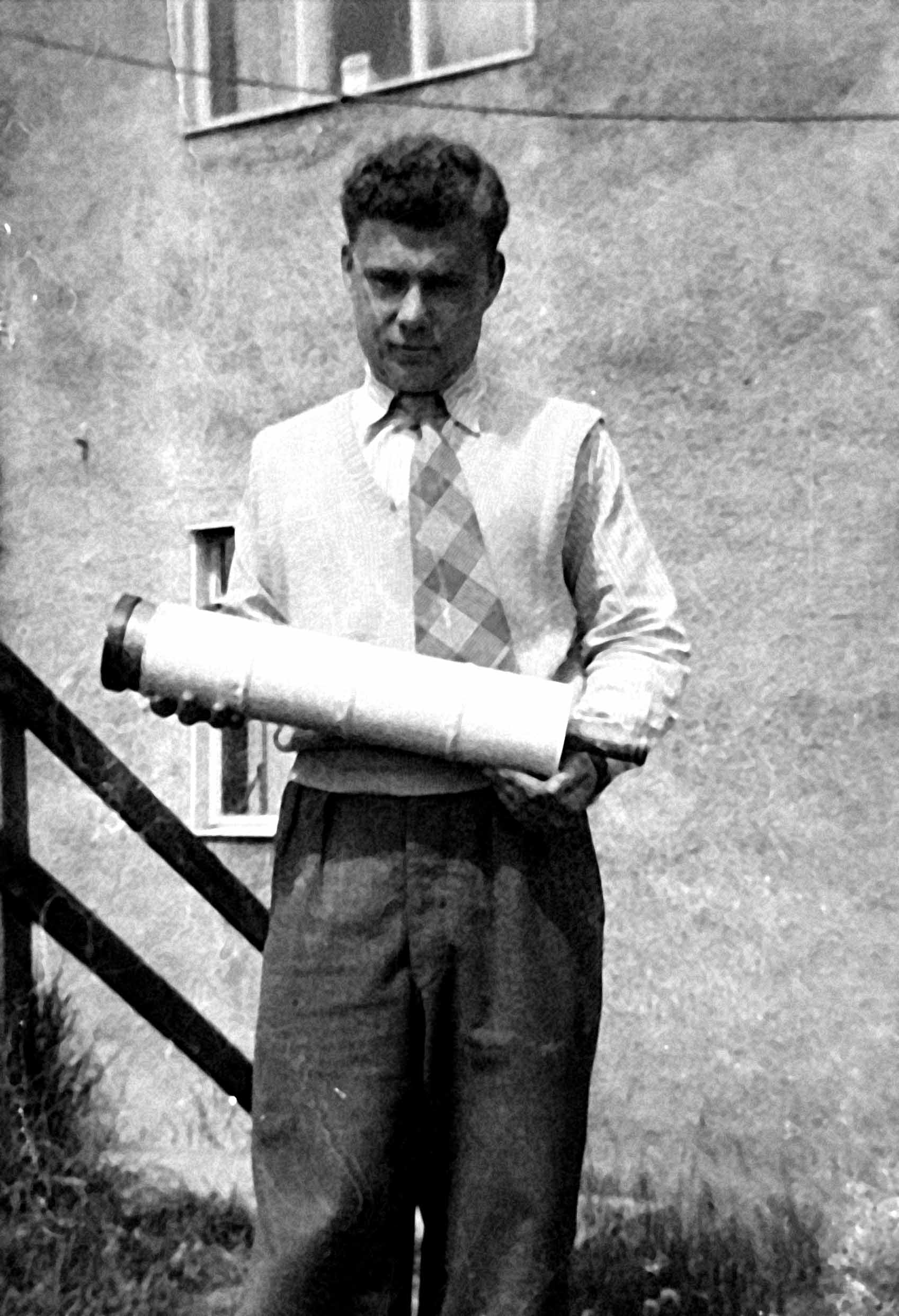 Early home built telescope made by Harry circa 1955